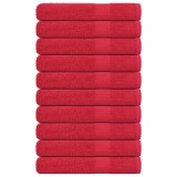 VidaXL Prosoape 10 buc Roșu 100x200 cm 360 g/m&sup2; 100% bumbac
