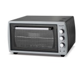 Cuptor electric Hausberg, 1400 W, 55 L, 3 programe, 320 C, inaltime tavi reglabila, termostat, cronometru, Gri/Negru
