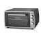 Cuptor electric Hausberg, 1400 W, 55 L, 3 programe, 320 C, inaltime tavi reglabila, termostat, cronometru, Gri/Negru