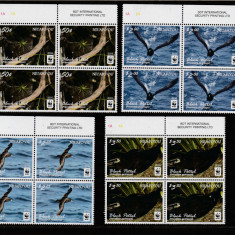 Niuafo'ou 2016-Fauna,Pasari,Petrelul negru,serie 4 val.bloc de 4,MNH,Mi.607-610