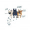 Sticker decorativ, Dog, Woof, 125 cm, 771STK