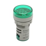Indicator digital ampermetru LED verde 50-500V AC &Oslash; 22mm Breckner Germany