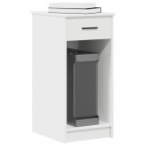 VidaXL Suport turn pentru computer cu sertar alb 35x45x77 cm