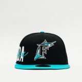 Sapca New Era 9fifty Florida Marlins Side Font Negru - Cod 15346491681565, Marime universala