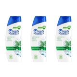 Set 3x Sampon Head and Shoulders Menthol anti-matreata, 330 ml