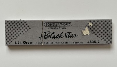 Set de sase mine originale pentru creion, de COLECTIE, producator BLACK STAR Bohemia Works Czechoslovakia (4) foto