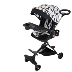 Carucior Sport Cyrax 3in1, 6-36 Luni, Reversibil, Pliabil, Tavita pentru Masa, Pozitie de Somn, Centura de Siguranta, Roti 360, Suport Pahar, Copertin