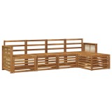 vidaXL Set de canapele de exterior 5 pcs natural 3384235