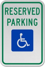 Accessible Reserved Parking Sign foto