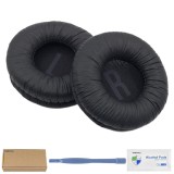 Set 2 bureti pentru casti Logitech H609 / H600 / H390, On-Ear, Negru, Spuma cu memorie, Piele ecologica creponata