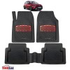 Covorase Auto Cauciuc Tip Tavita Hyundai Bayon (2021+) - Protectie Interior, Margine Inalta, Inodor, Rosu/Negru