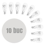 Bec Auto 12V 15W T13 Carguard Alb, Set 10 Bucati - Lumini Auto de Calitate