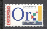 Danemarca.1992 50 ani Asociatia dislexicilor KD.38, Nestampilat