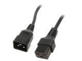 Cablu IEC C19 mamă - IEC C20 tată 2m cu blocare, negru - SCHAFFNER