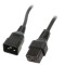 Cablu IEC C19 mamă - IEC C20 tată 2m cu blocare, negru - SCHAFFNER