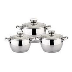 Set de oale bombate din inox Bohmann, 6 piese