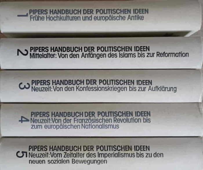 PIPERS HANDBUCH DER POLITISCHEN IDEEN VOL.1-5-IRING FETSCHER, HERFRIED MUNKLER-245587