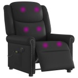 VidaXL Scaun electric masaj pentru relaxare neagră lucioasă
