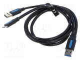 Cablu USB 3.0 VENTION A x2 la B micro nichelat 1m