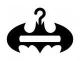 Umeras cu logo Batman, MDF 4 mm, vopsit in culori acrilice, 350x250 mm, Oem