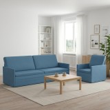 Cumpara ieftin Set de canapea 2 pcs albastru Tesatura din corduroy