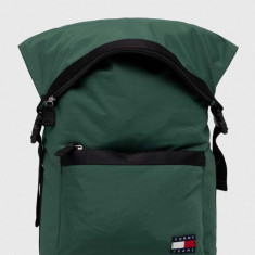 Tommy Jeans rucsac bărbați, culoarea verde, mare, cu imprimeu AM0AM11965