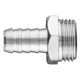 Conector dublu pentru furtun 12 mm cu filet M 1/2", alama nichelata