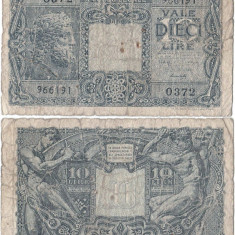1944 (23 XI), 10 lire (P-32b) - Italia!