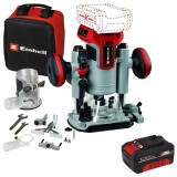 Einhell TP-RO 18 Set Li BL PXC - Masina de frezat 6 8 mm + Acumulator Li-Ion 18 V 4 Ah