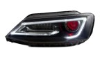 Set faruri Vw Jetta, 07.20, montare fata, stanga+dreapta, indicator dinamic; cu DRL LED, lumini de zi; D2H+LED; electric; negru; fara becuri;
