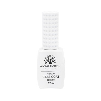 Base Coat Silicon Soack-off, baza pentru intarirea unghiilor, Global Fashion, transparenta, 12ml foto