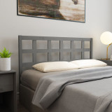 Tăblie de pat, gri, 145,5x4x100 cm, lemn masiv de pin, vidaXL