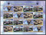 Cumpara ieftin DB1 Fauna Mozambic WWF Elefanti MS MNH, Nestampilat