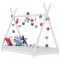 vidaXL Cadru pat de copii, alb, 90 x 200 cm, lemn masiv de pin 283360