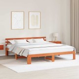 vidaXL Cadru de pat din lemn de pin Maro cerat Lemn masiv 180 x 200 cm