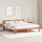 vidaXL Cadru de pat cu headboard Maro 180 x 200 cm Lemn masiv de pin 872601