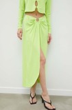R&eacute;sum&eacute; fusta culoarea verde, midi, drept
