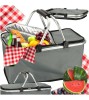 Cos de picnic pliabil termic pentru camping, capacitate 32 l, gri