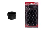 Set capace prezoane roti 17 mm negre J-TEC, set 21 buc, din ABS, adancime 1,3 cm, protectie anticoroziune si aspect estetic pentru jante