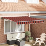 vidaXL Cortina Retractabilă Portocalie și maro 300x250 cm țesătură