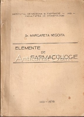 Elemente De Farmacologie - Margareta Negoita foto