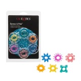 Set 6 Inele Penis Texturate Senso CalExotics, Multicolor