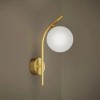 Aplica Perete Aurie, Dulie E14, Glob Alb, 230V, Interior, Metal/Sticla, 35cm, Dormitor/Living