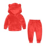 Cumpara ieftin Trening corai din catifea pentru bebelusi - Urechiuse (Marime Disponibila: 6-9, Superbaby
