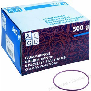 Elastice Pentru Bani, 500g/cutie, D130 X 10mm, Alco