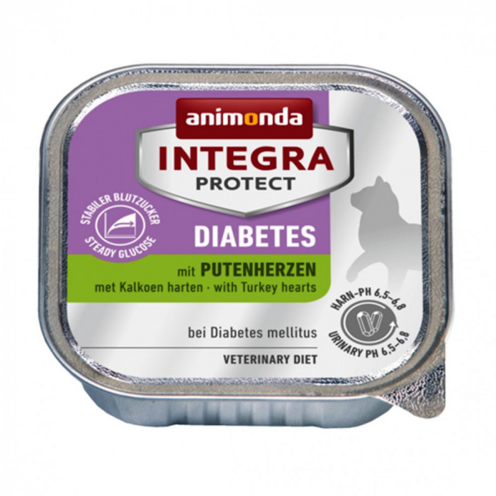 Animonda Integra Protect Cat Diabet - inimi de curcan 100g