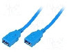 Cablu din ambele par&amp;amp;#355;i, USB A soclu, USB 3.0, lungime 1.5m, albastru, AMPHENOL - TCR-01514 foto