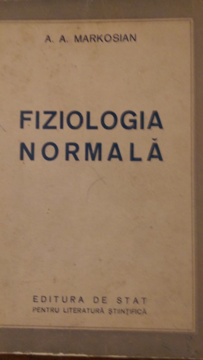 Fiziologia normala A.A.Markosian 1954