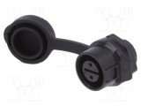 Conector circular soclu 12 02 mamă PIN 2 aurit 5A LUTRONIC