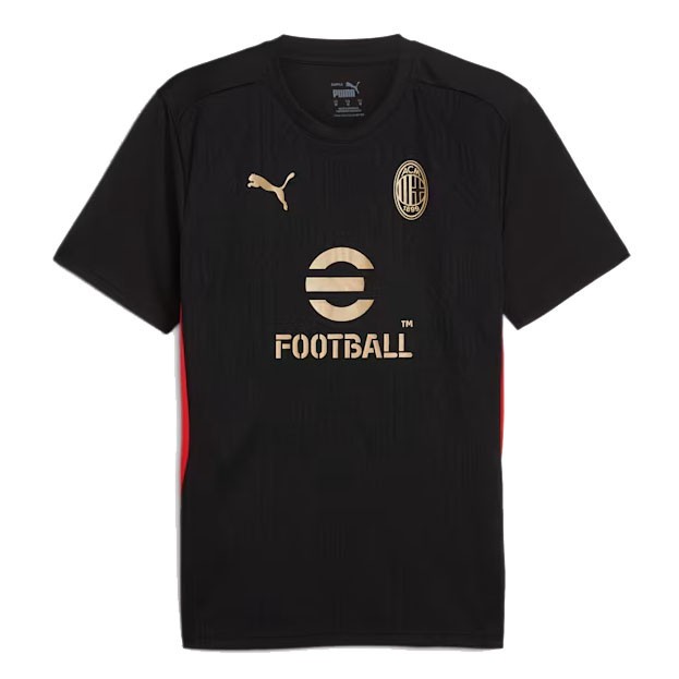 AC Milan tricou de antrenament pentru bărbați black - M